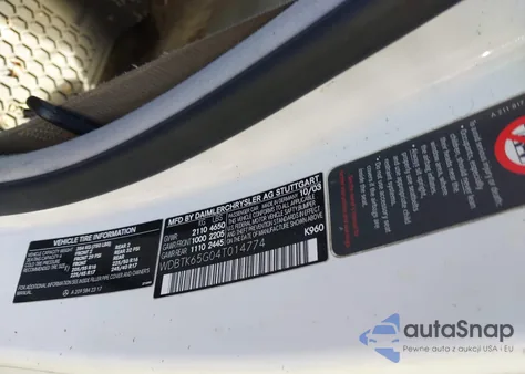 2004 Mercedes-Benz Clk 320 z USA, uszkodzony, nr VIN WDBTK65G04T014774